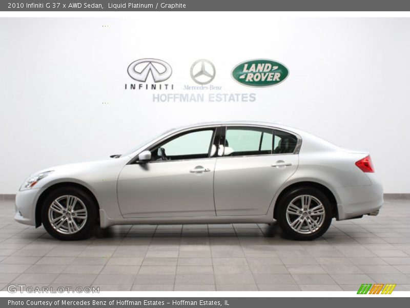 Liquid Platinum / Graphite 2010 Infiniti G 37 x AWD Sedan