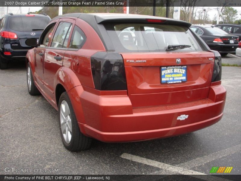 Sunburst Orange Pearl / Pastel Slate Gray 2007 Dodge Caliber SXT