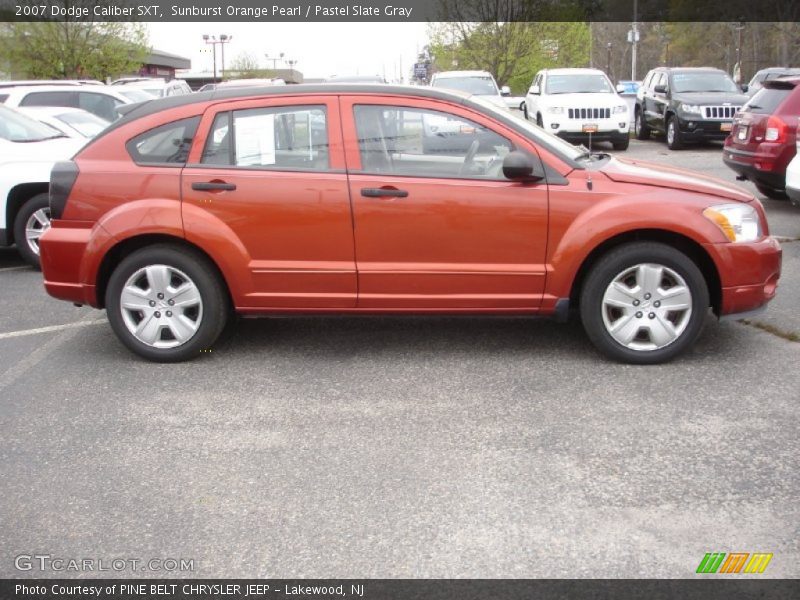 Sunburst Orange Pearl / Pastel Slate Gray 2007 Dodge Caliber SXT