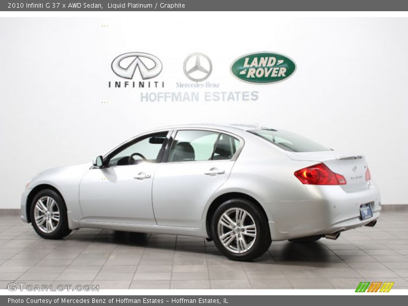 Liquid Platinum / Graphite 2010 Infiniti G 37 x AWD Sedan