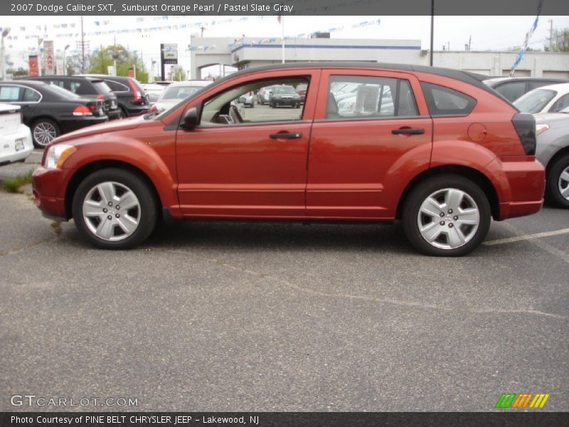 Sunburst Orange Pearl / Pastel Slate Gray 2007 Dodge Caliber SXT