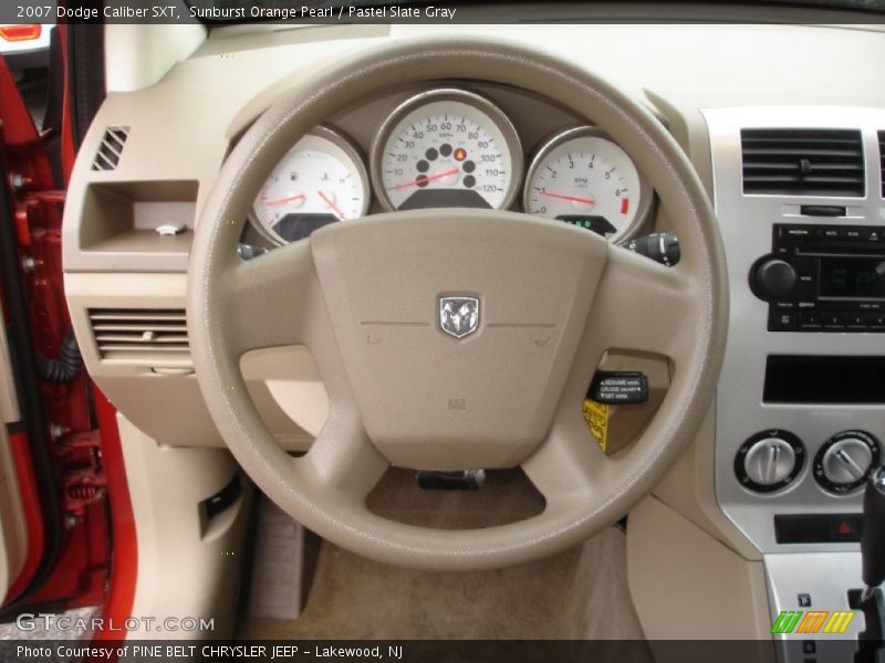 Sunburst Orange Pearl / Pastel Slate Gray 2007 Dodge Caliber SXT