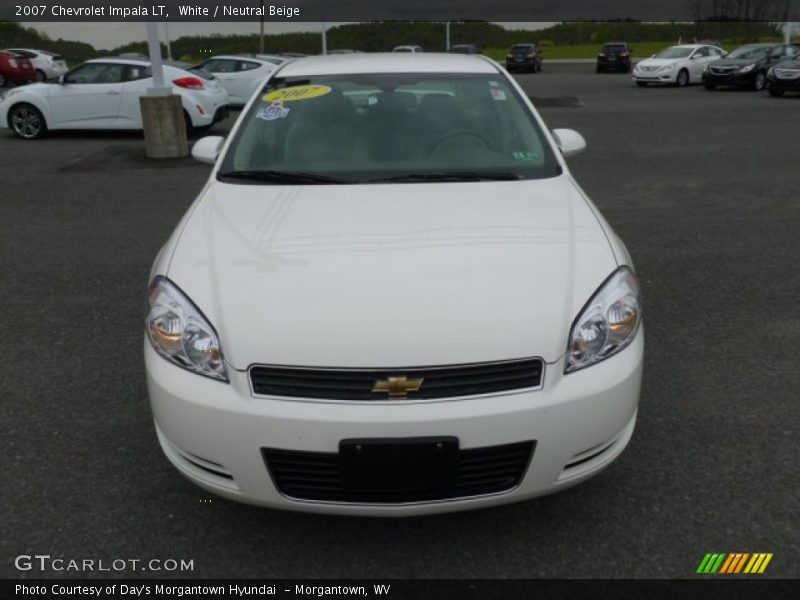 White / Neutral Beige 2007 Chevrolet Impala LT