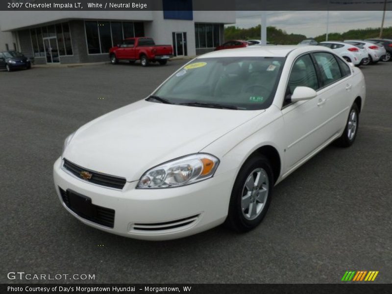 White / Neutral Beige 2007 Chevrolet Impala LT