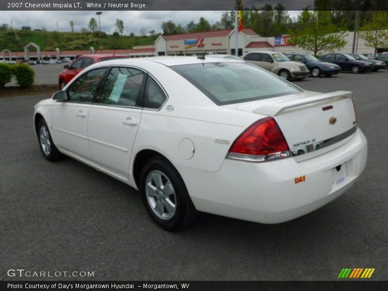 White / Neutral Beige 2007 Chevrolet Impala LT