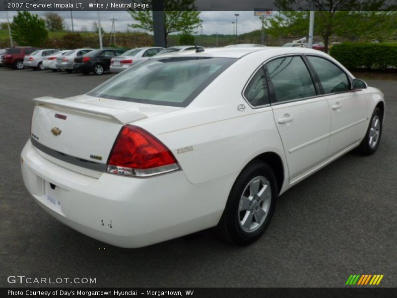 White / Neutral Beige 2007 Chevrolet Impala LT