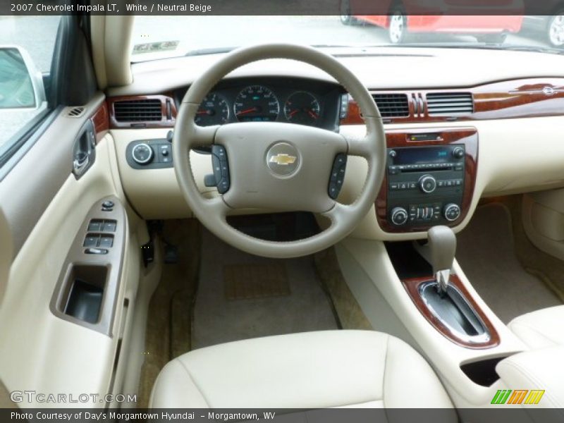 White / Neutral Beige 2007 Chevrolet Impala LT