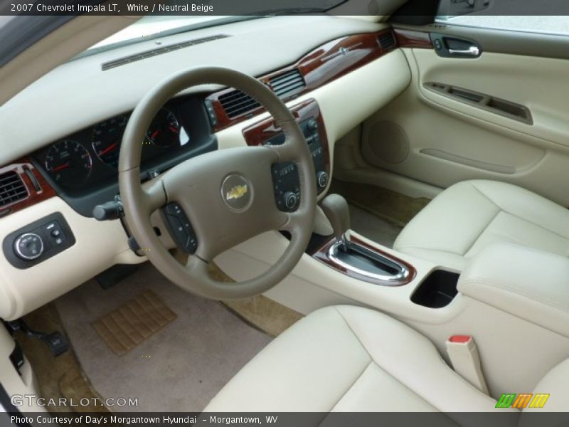White / Neutral Beige 2007 Chevrolet Impala LT