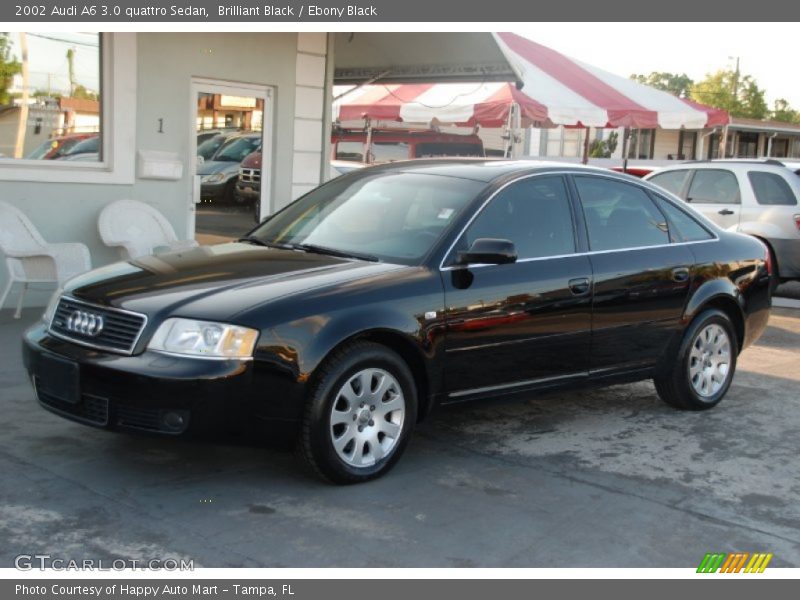 Brilliant Black / Ebony Black 2002 Audi A6 3.0 quattro Sedan