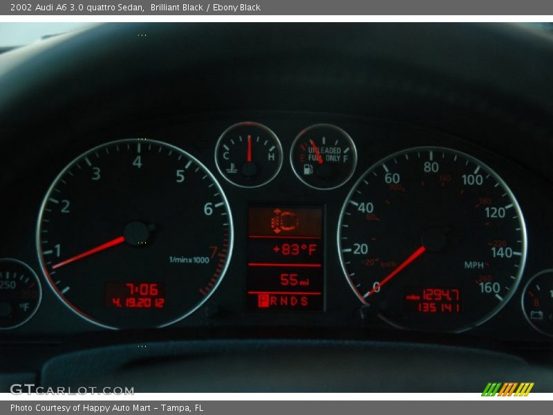 Brilliant Black / Ebony Black 2002 Audi A6 3.0 quattro Sedan