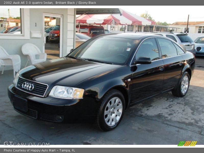 Brilliant Black / Ebony Black 2002 Audi A6 3.0 quattro Sedan