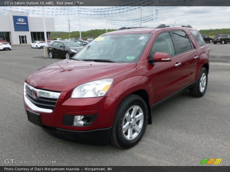 Red Jewel / Tan 2010 Saturn Outlook XE AWD