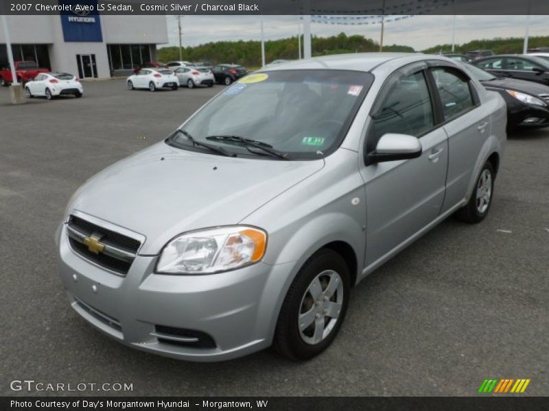 Cosmic Silver / Charcoal Black 2007 Chevrolet Aveo LS Sedan