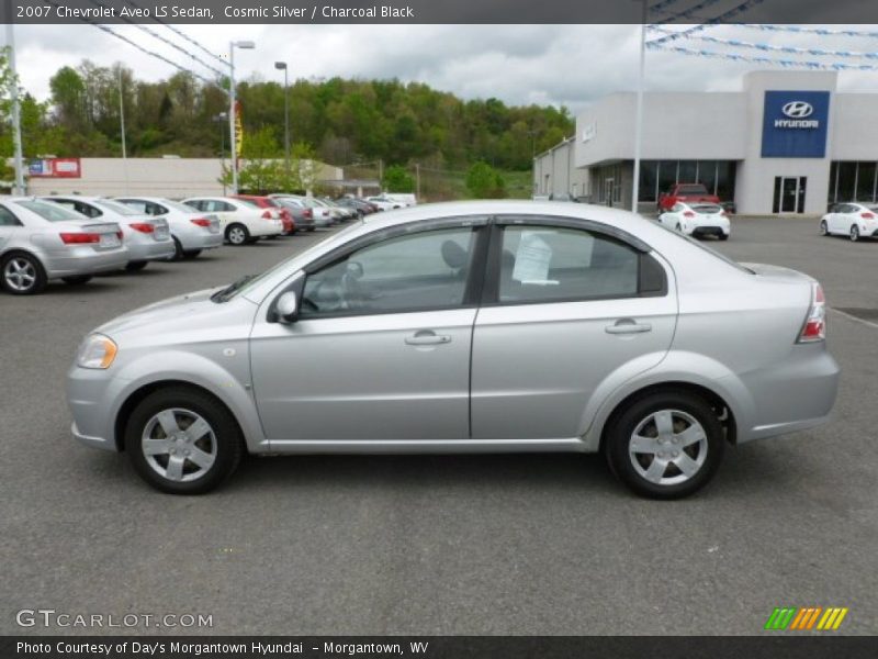 Cosmic Silver / Charcoal Black 2007 Chevrolet Aveo LS Sedan