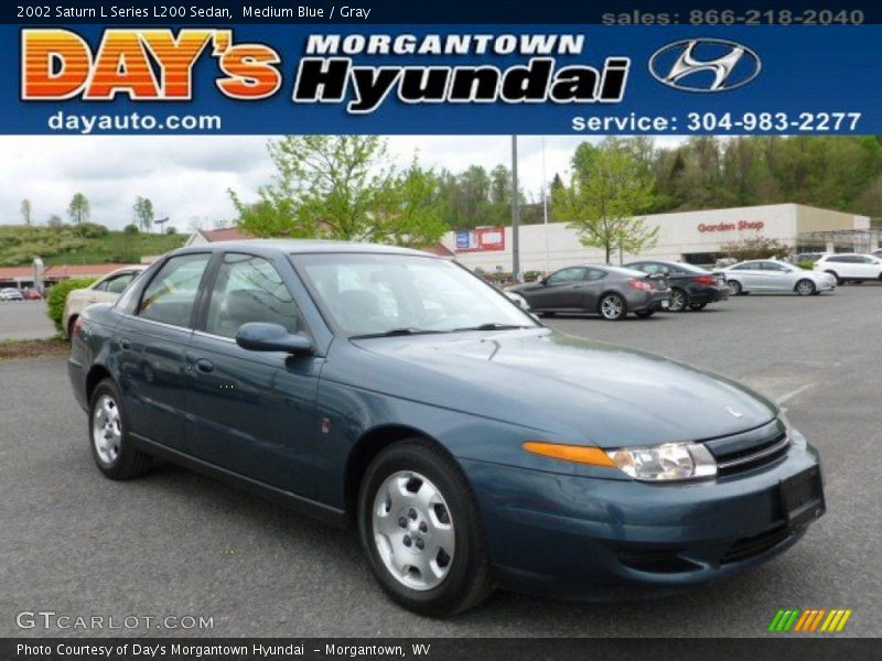 Medium Blue / Gray 2002 Saturn L Series L200 Sedan