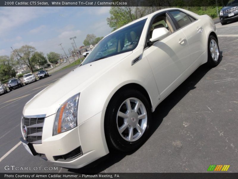 White Diamond Tri-Coat / Cashmere/Cocoa 2008 Cadillac CTS Sedan