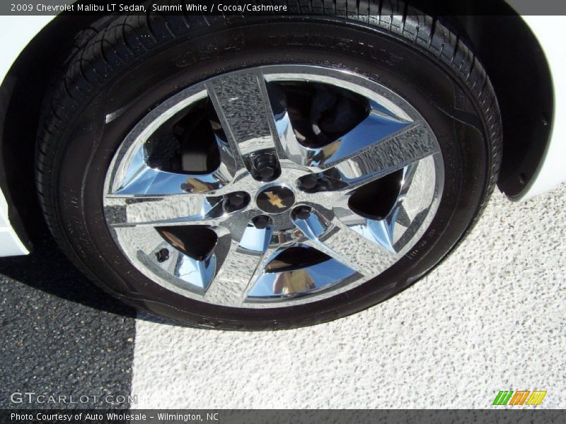 Summit White / Cocoa/Cashmere 2009 Chevrolet Malibu LT Sedan