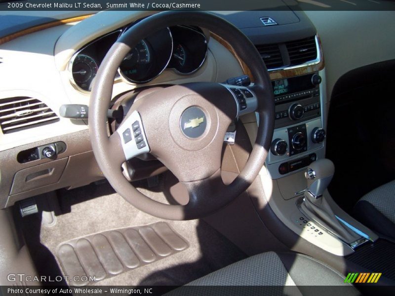 Summit White / Cocoa/Cashmere 2009 Chevrolet Malibu LT Sedan