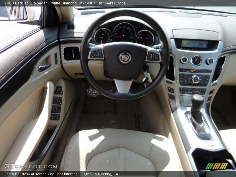 White Diamond Tri-Coat / Cashmere/Cocoa 2008 Cadillac CTS Sedan