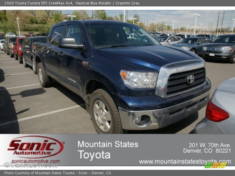 Nautical Blue Metallic / Graphite Gray 2009 Toyota Tundra SR5 CrewMax 4x4