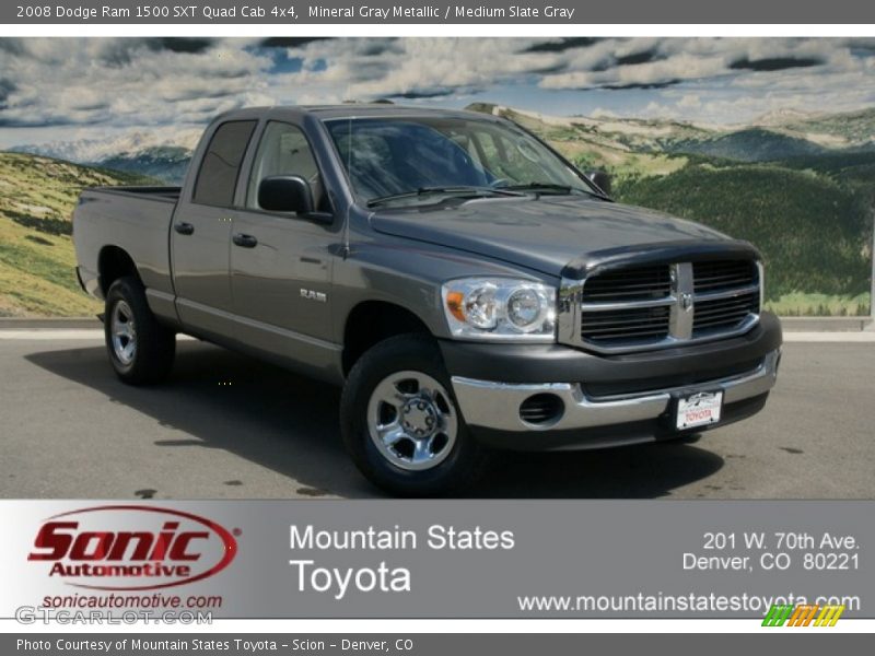 Mineral Gray Metallic / Medium Slate Gray 2008 Dodge Ram 1500 SXT Quad Cab 4x4