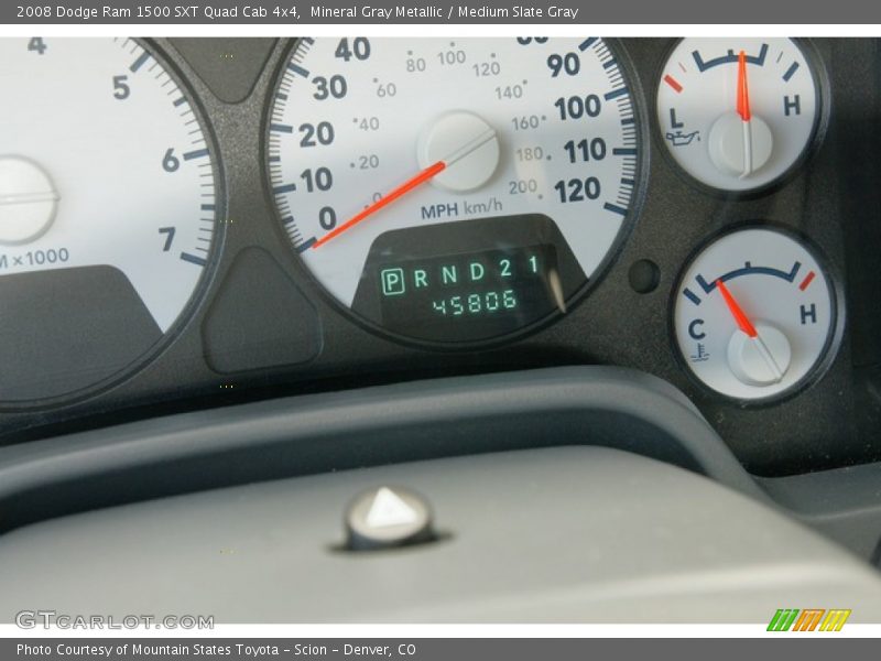 Mineral Gray Metallic / Medium Slate Gray 2008 Dodge Ram 1500 SXT Quad Cab 4x4
