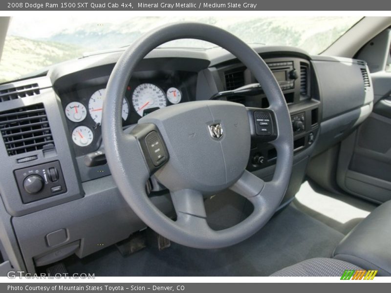 Mineral Gray Metallic / Medium Slate Gray 2008 Dodge Ram 1500 SXT Quad Cab 4x4