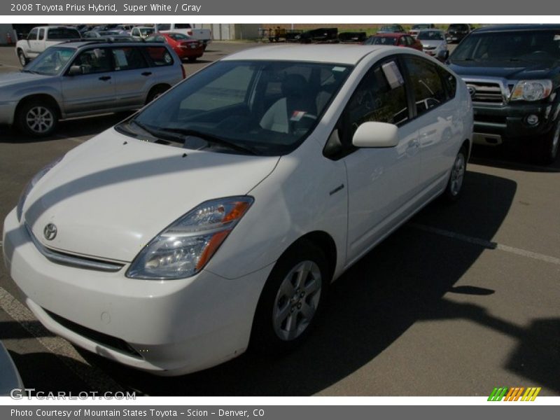 Super White / Gray 2008 Toyota Prius Hybrid