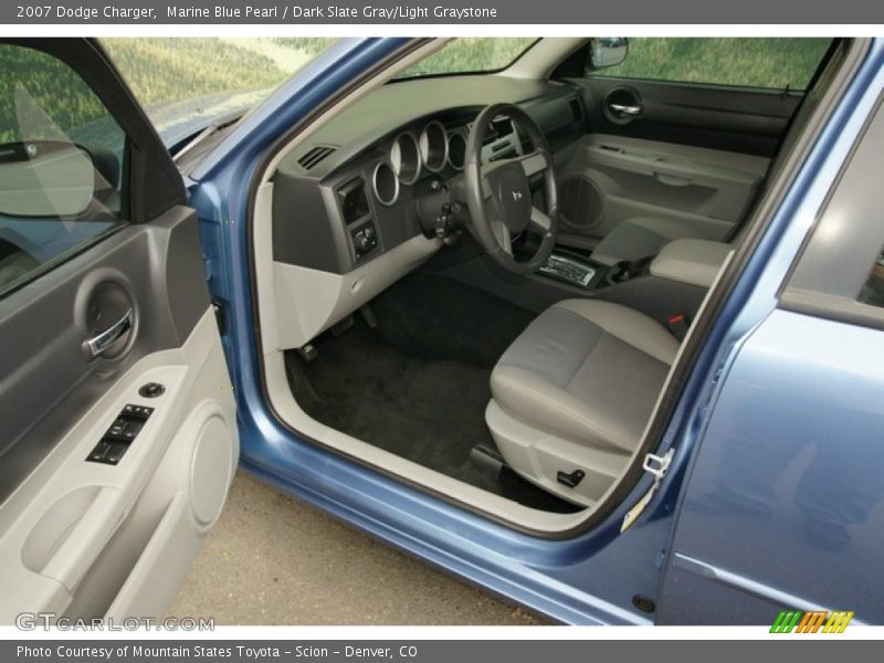 Marine Blue Pearl / Dark Slate Gray/Light Graystone 2007 Dodge Charger