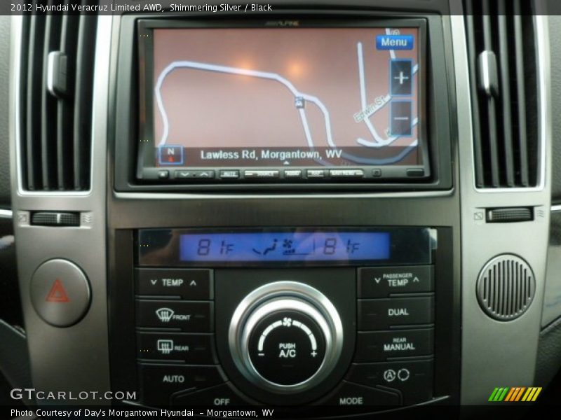 Shimmering Silver / Black 2012 Hyundai Veracruz Limited AWD