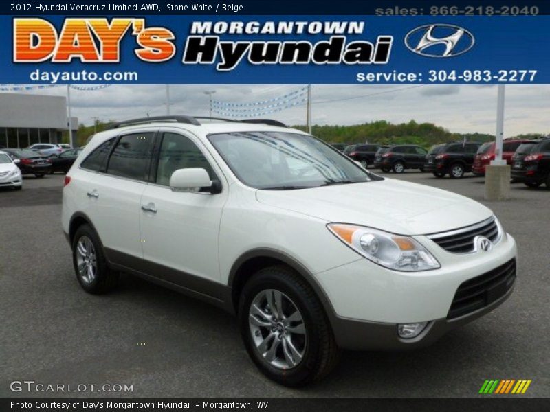 Stone White / Beige 2012 Hyundai Veracruz Limited AWD