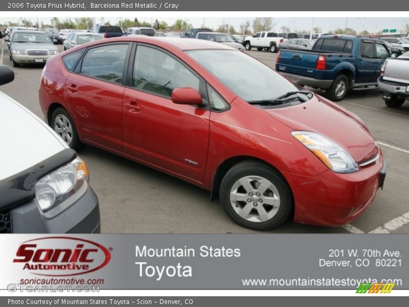 Barcelona Red Metallic / Gray 2006 Toyota Prius Hybrid