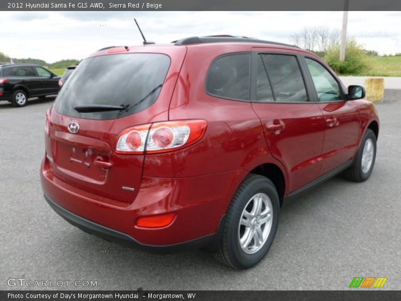 Sierra Red / Beige 2012 Hyundai Santa Fe GLS AWD