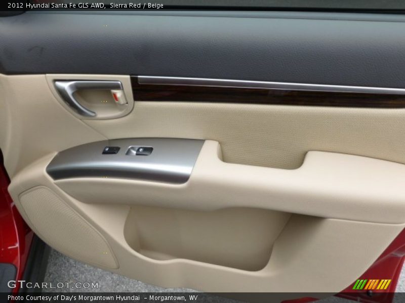 Sierra Red / Beige 2012 Hyundai Santa Fe GLS AWD