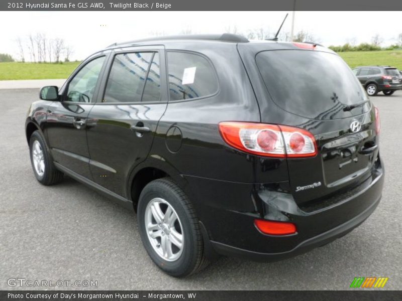 Twilight Black / Beige 2012 Hyundai Santa Fe GLS AWD