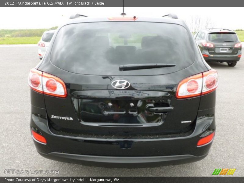 Twilight Black / Beige 2012 Hyundai Santa Fe GLS AWD