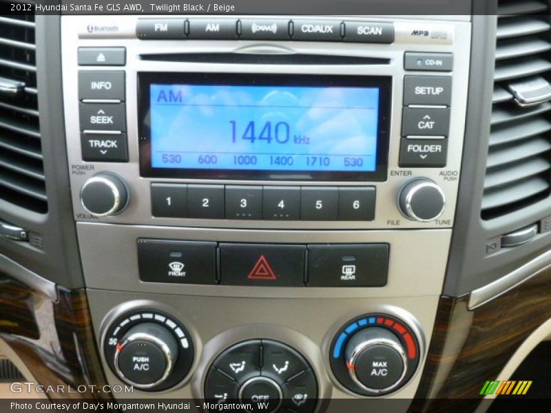 Twilight Black / Beige 2012 Hyundai Santa Fe GLS AWD