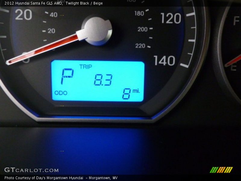 Twilight Black / Beige 2012 Hyundai Santa Fe GLS AWD