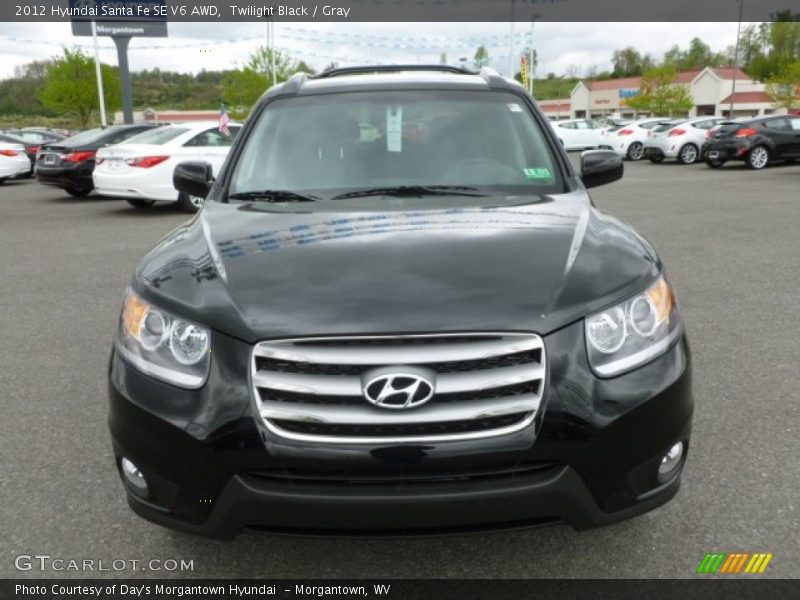 Twilight Black / Gray 2012 Hyundai Santa Fe SE V6 AWD
