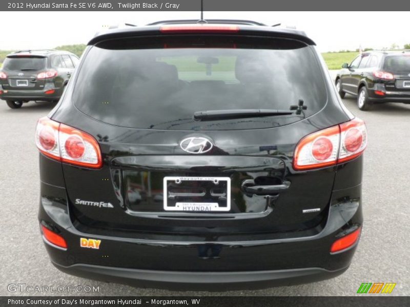 Twilight Black / Gray 2012 Hyundai Santa Fe SE V6 AWD