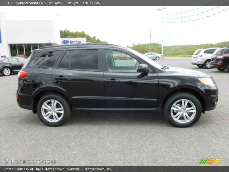 Twilight Black / Gray 2012 Hyundai Santa Fe SE V6 AWD