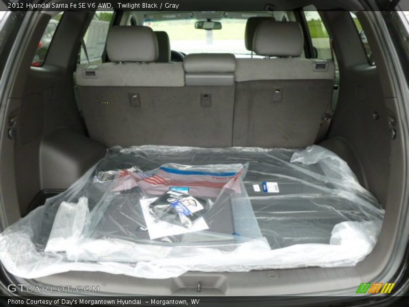 Twilight Black / Gray 2012 Hyundai Santa Fe SE V6 AWD