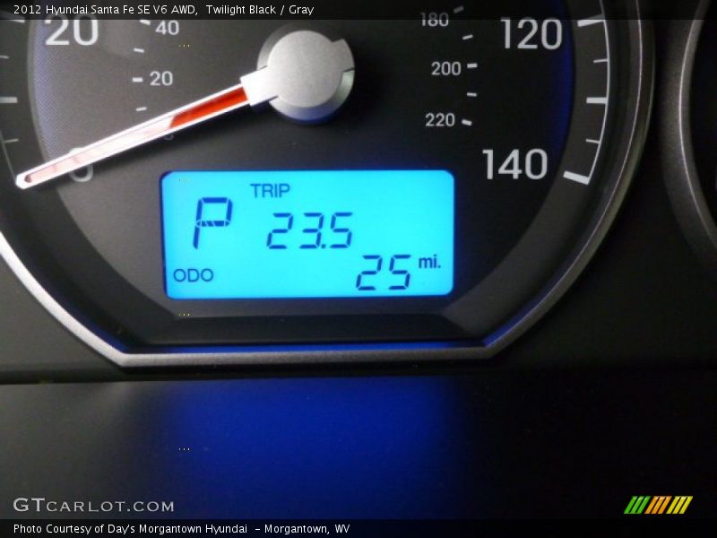 Twilight Black / Gray 2012 Hyundai Santa Fe SE V6 AWD