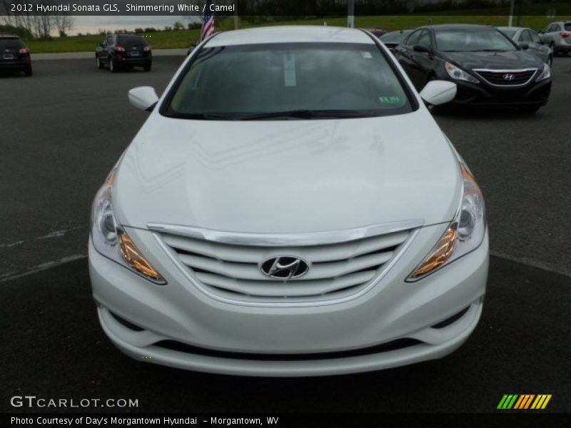 Shimmering White / Camel 2012 Hyundai Sonata GLS