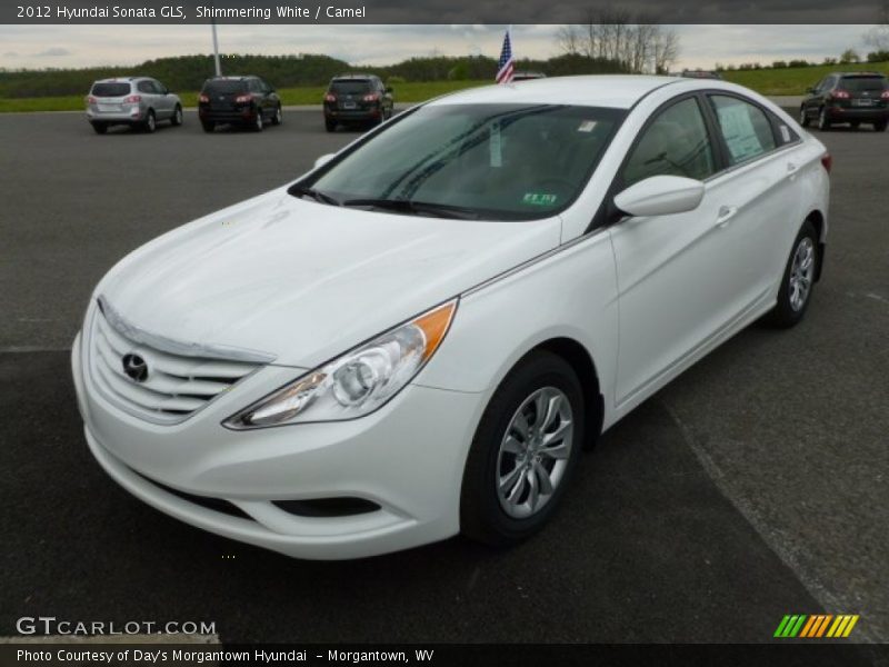 Shimmering White / Camel 2012 Hyundai Sonata GLS