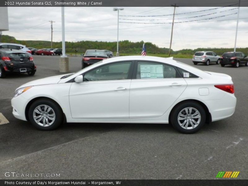 Shimmering White / Camel 2012 Hyundai Sonata GLS