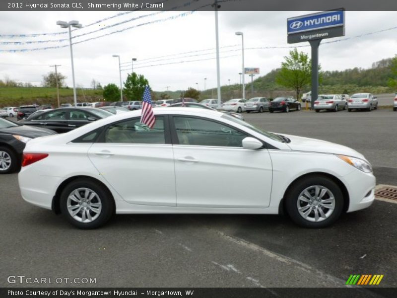 Shimmering White / Camel 2012 Hyundai Sonata GLS