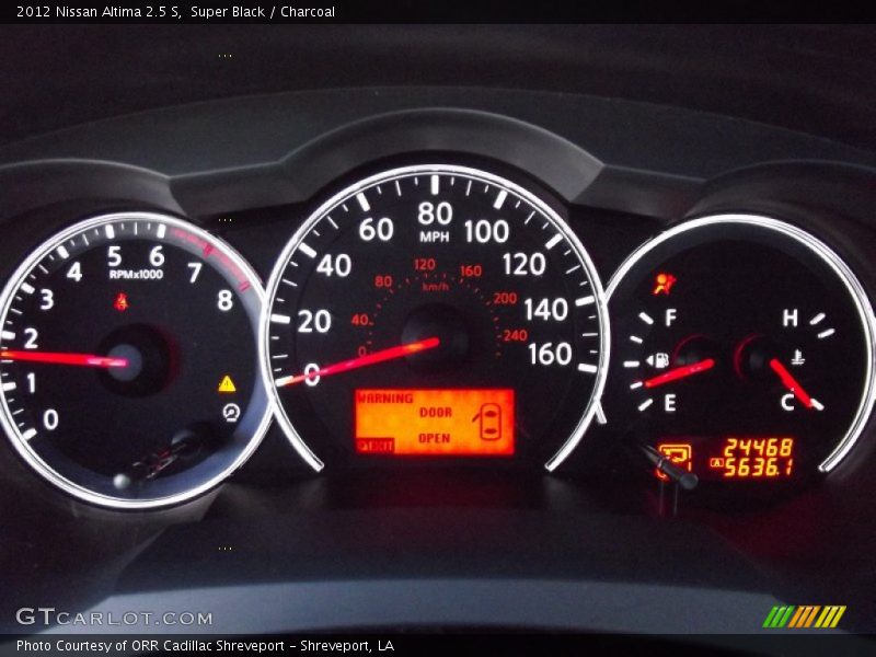 Super Black / Charcoal 2012 Nissan Altima 2.5 S