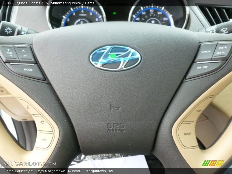 Shimmering White / Camel 2012 Hyundai Sonata GLS