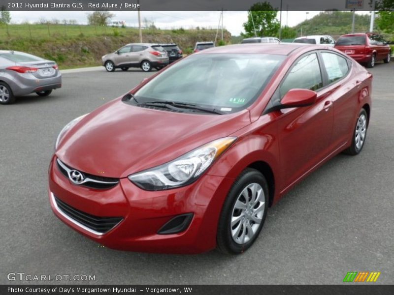 Red Allure / Beige 2012 Hyundai Elantra GLS